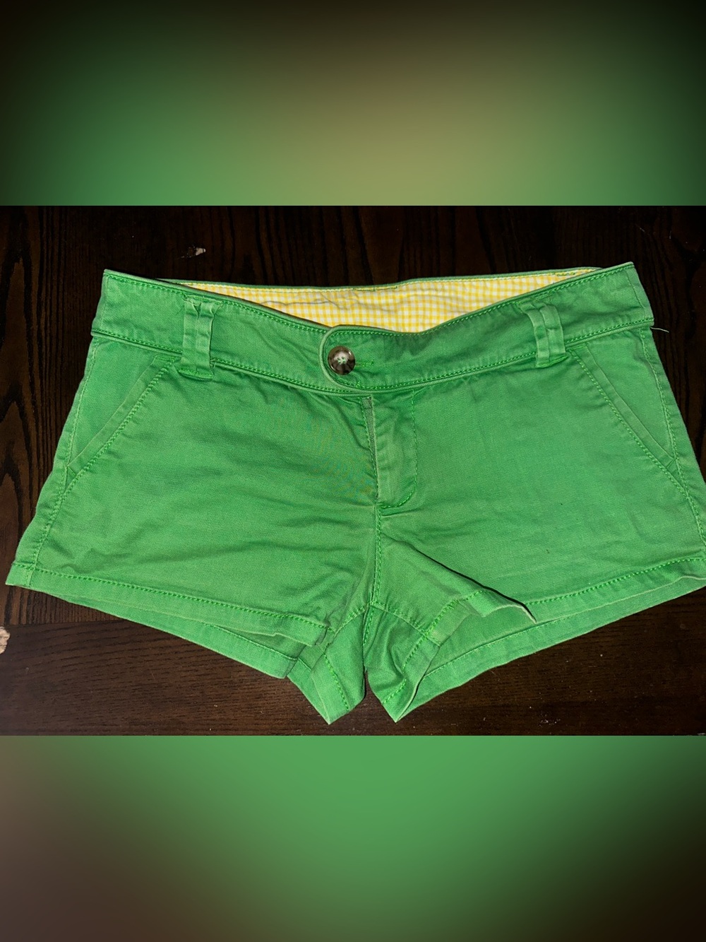 Juniors Green Shorts